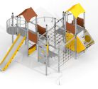 Fort with two towers and a slide