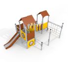 Tower playhouse wih a slide