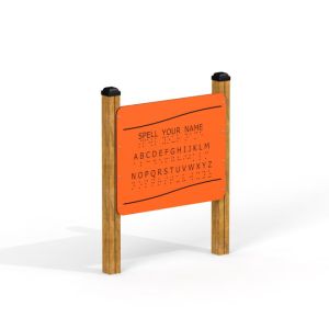 Board with braile alphabet